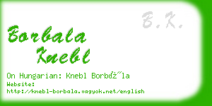 borbala knebl business card
